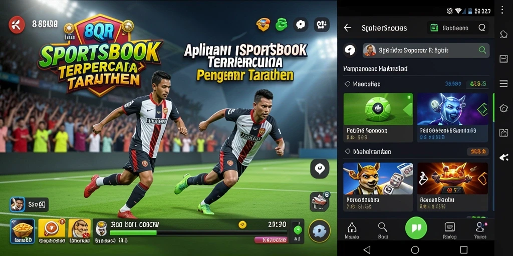 Tampilan menarik dan gameplay seru di aplikasi Sportsbook 8QR.