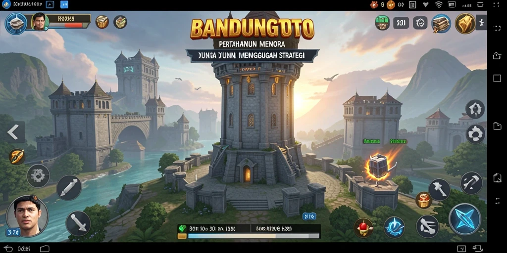 Tampilan gameplay BANDUNGTOTO dengan strategi Tower Defense yang mendebarkan.