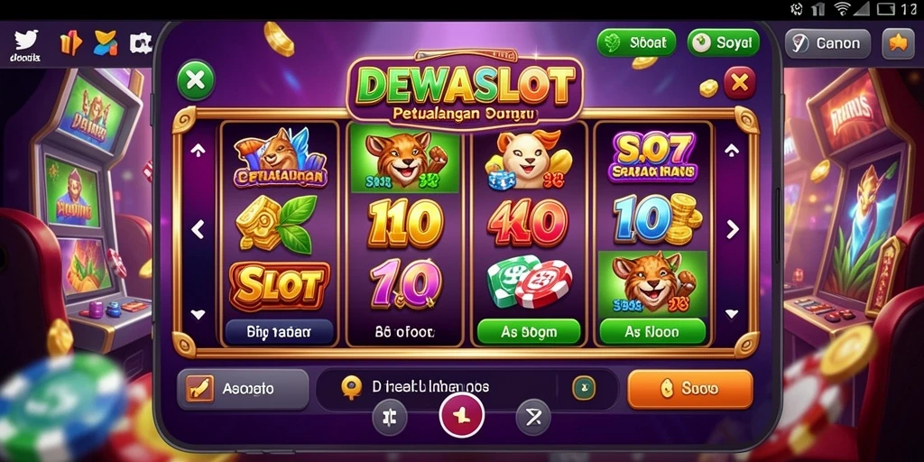 Tampilan gameplay DEWASLOT yang menampilkan keseruan petualangan slot.