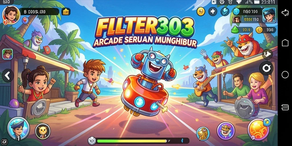 Tampilan gameplay FILTER303 yang seru dan menantang.