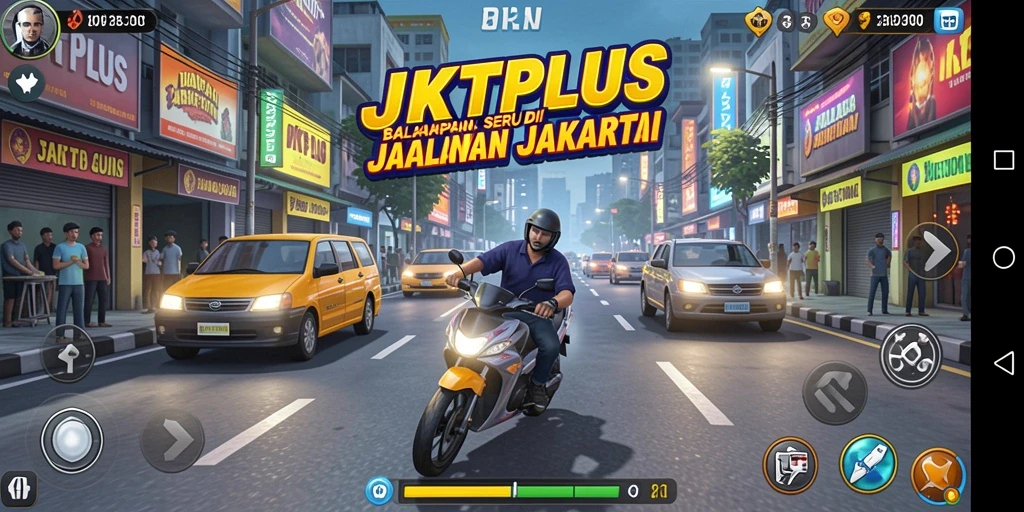 Gameplay seru di JKTPLUS dengan mobil balap yang berkualitas.