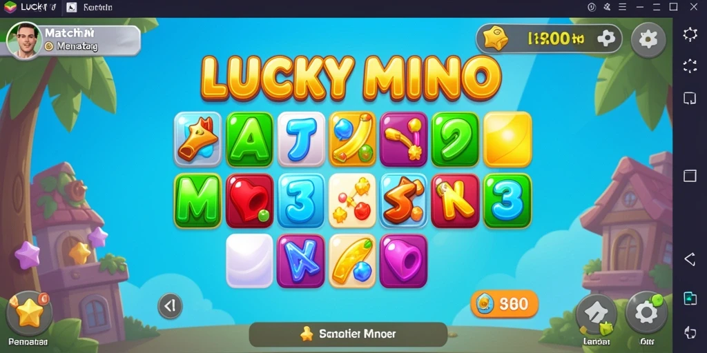 Tampilan gameplay seru dan menantang dari LUCKYMINO.