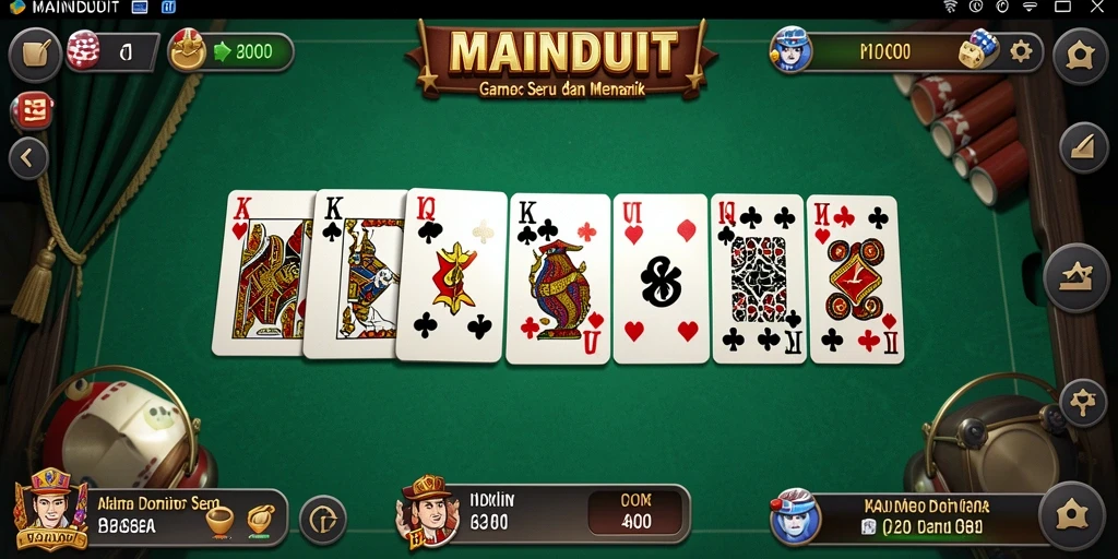 Tampilan menarik dari gameplay Domino MAINDUIT.