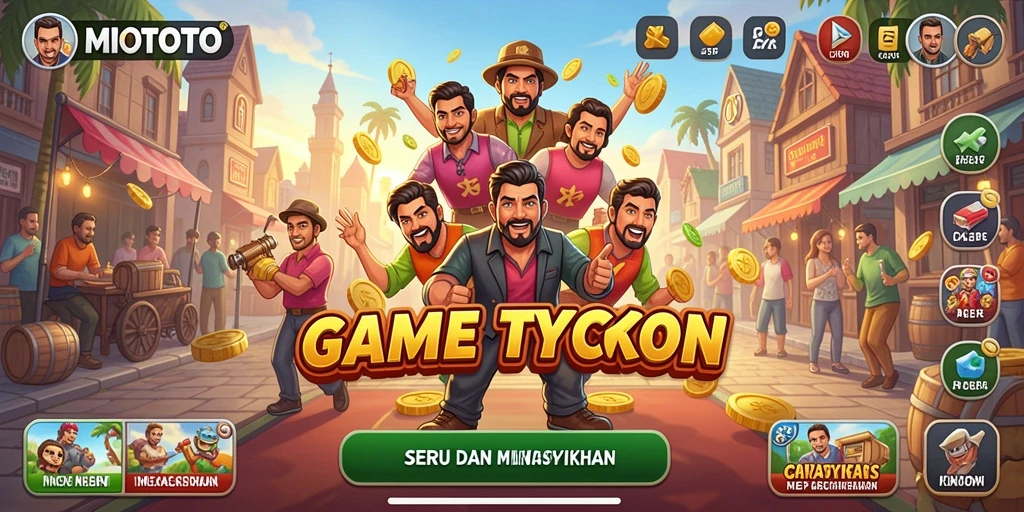 Screenshot MIOTOTO menampilkan gameplay seru saat mengelola bisnis.
