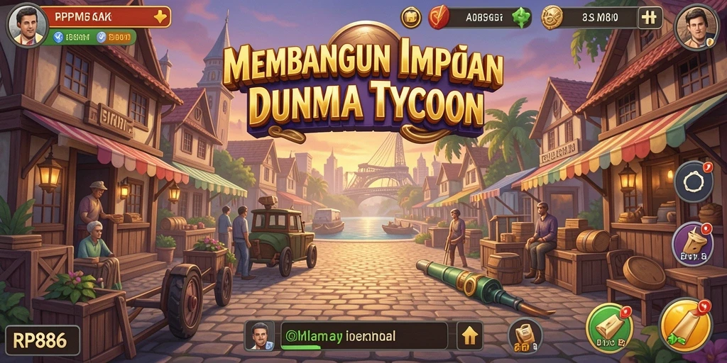 Tampilan menawan gameplay RP886 dalam dunia Tycoon.