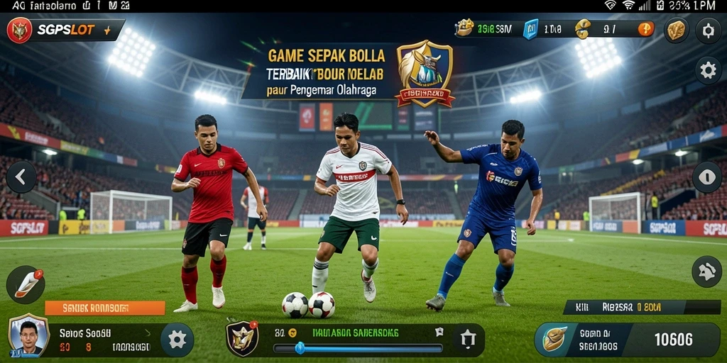 Tampilan gameplay menarik dalam SGPSLOT dengan aksi sepak bola nyata.