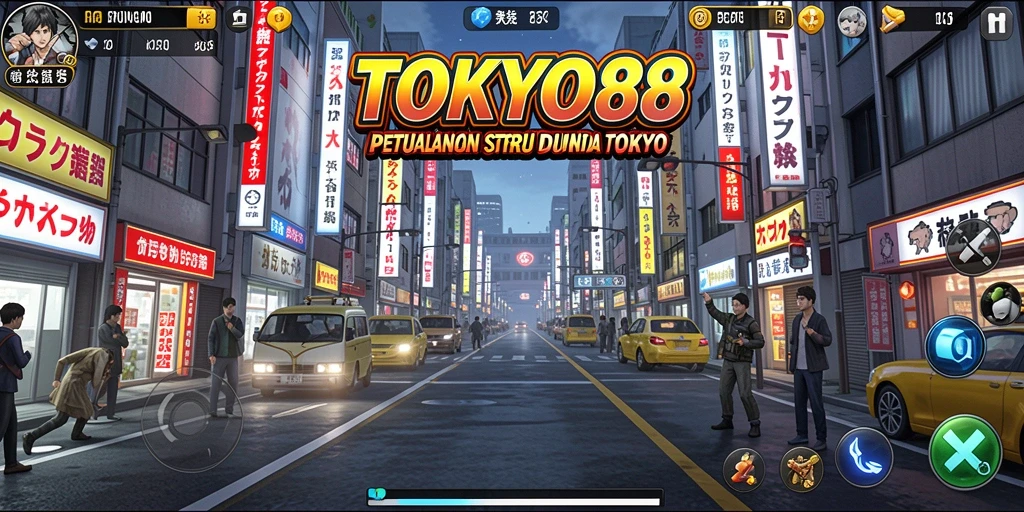 Tampilan gameplay seru dari TOKYO88 yang menampilkan strategi pertempuran.
