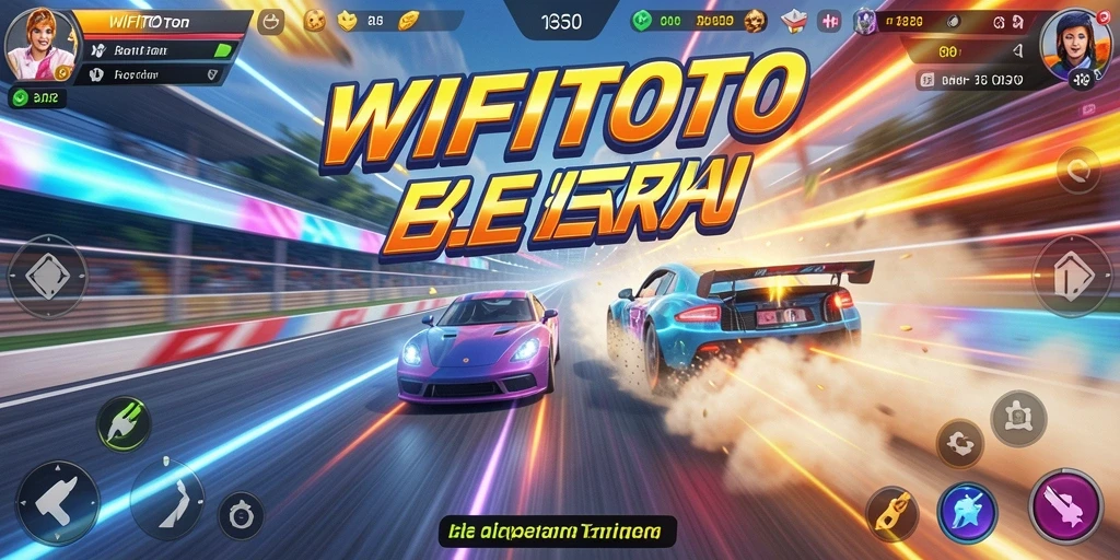 Tangkapan layar menunjukkan aksi balapan cepat di WIFITOTO.
